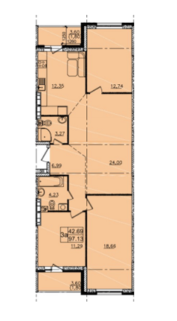 3-кімнатна 97.13 м² в ЖК Одеський бульвар від 18 300 грн/м², с. Новосілки