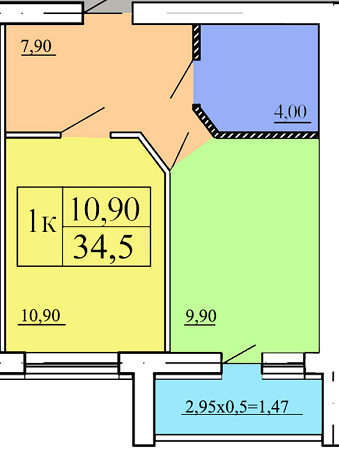 1-кімнатна 34.5 м² в ЖК Академквартал-3 від 10 000 грн/м², м. Ірпінь