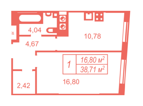 1-комнатная 38.71 м² в ЖК Crystal Avenue от 16 265 грн/м², с. Петропавловская Борщаговка