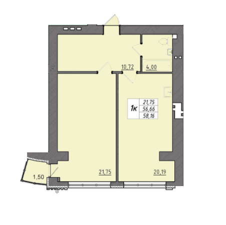 1-комнатная 58.16 м² в ЖК Университетская набережная от 15 500 грн/м², Чернигов