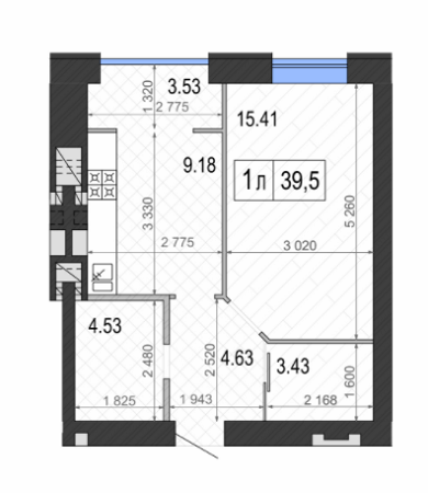 1-комнатная 39.5 м² в ЖК Контраст 2-й сезон от 12 500 грн/м², г. Ирпень