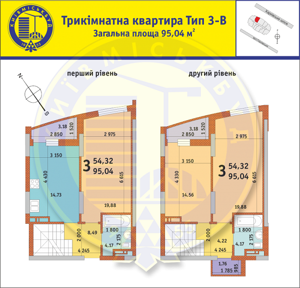 3-кімнатна 95.04 м² в ЖК на вул. Горлівська, 215а, 215б, 215в від 16 222 грн/м², Київ