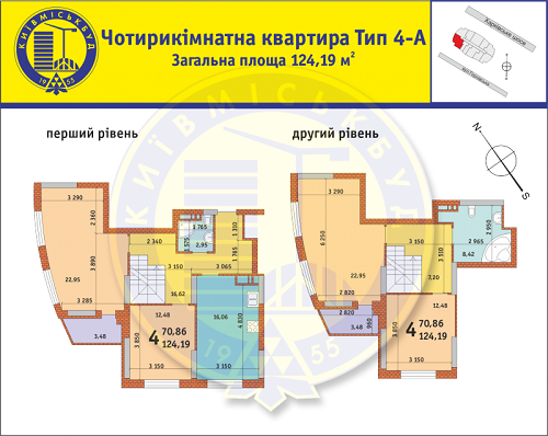 5+ кімнат 124.19 м² в ЖК на вул. Горлівська, 215а, 215б, 215в від забудовника, Київ