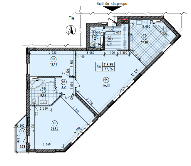 3-комнатная 118.35 м² в ЖК Зенит от 23 000 грн/м², г. Вышгород