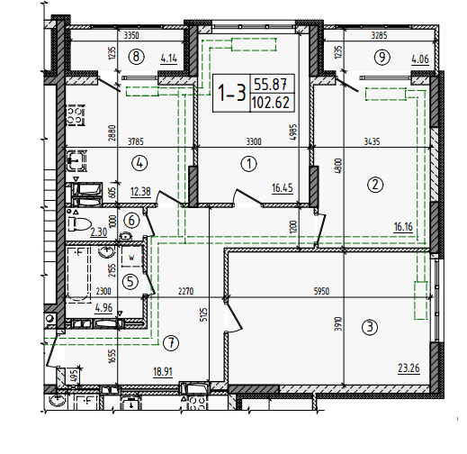 3-кімнатна 102.62 м² в ЖБ на вул. Вірменська, 6А від 22 240 грн/м², Київ
