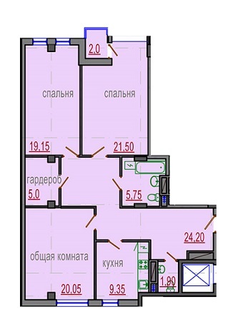 3-кімнатна 107.9 м² в ЖБ Подільський від 21 000 грн/м², Харків