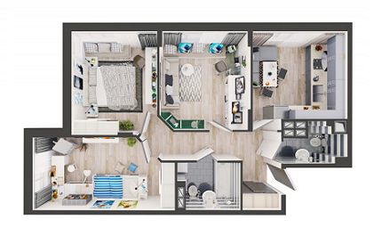 3-кімнатна 70.5 м² в ЖБ №1 від забудовника, м. Бориспіль