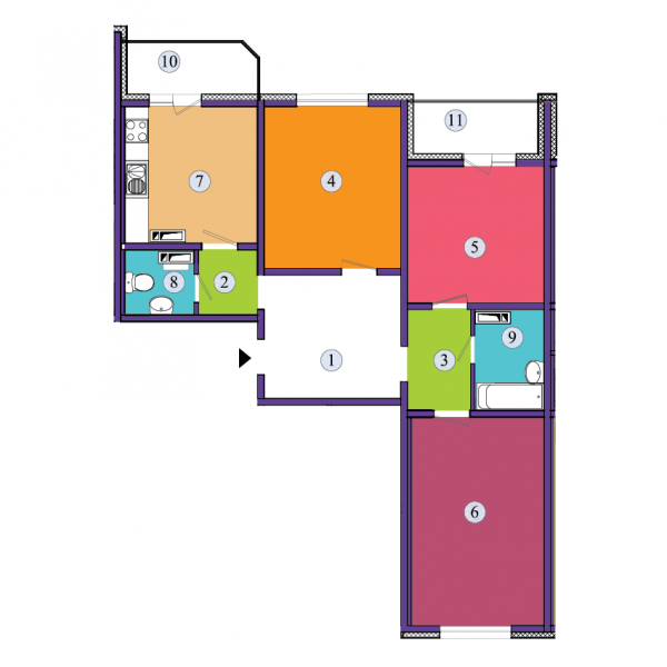 3-кімнатна 81.63 м² в ЖК Lemonade від забудовника, Київ
