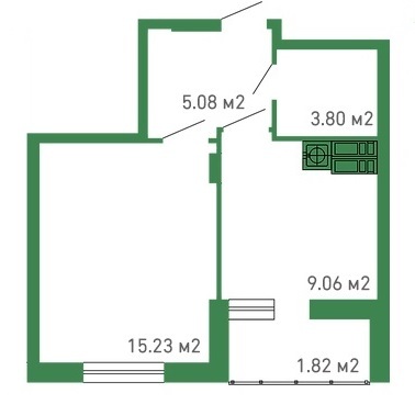 1-кімнатна 34.99 м² в ЖК Банківський від забудовника, м. Бориспіль