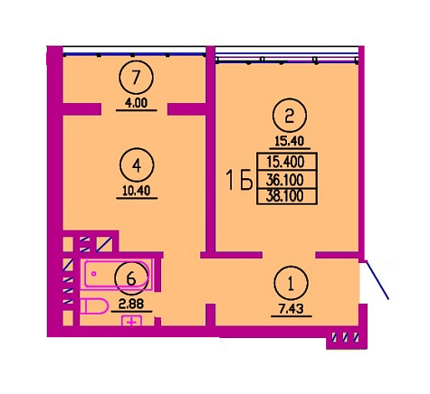 1-комнатная 38.1 м² в ЖК Варшавський от 14 200 грн/м², г. Ковель