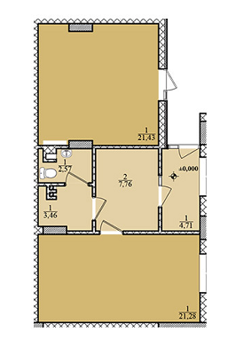 2-комнатная 61.21 м² в ЖК Схід Сонця от застройщика, Львов