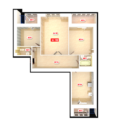 3-кімнатна 89.14 м² в ЖК Гранд Парк від забудовника, Миколаїв