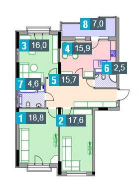 3-кімнатна 98.1 м² в ЖК Деміївка від 28 650 грн/м², Київ