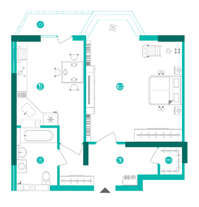 1-кімнатна 51.37 м² в ЖК Династія від 25 890 грн/м², Київ