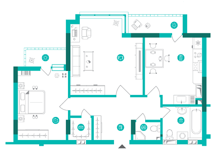 2-кімнатна 72.11 м² в ЖК Династія від 24 700 грн/м², Київ