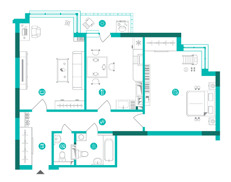 2-кімнатна 78.09 м² в ЖК Династія від 24 700 грн/м², Київ