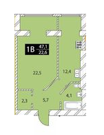 1-кімнатна 47.1 м² в ЖК Дюшес від забудовника, Одеса