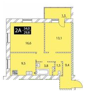 2-кімнатна 54 м² в ЖК Дюшес від забудовника, Одеса