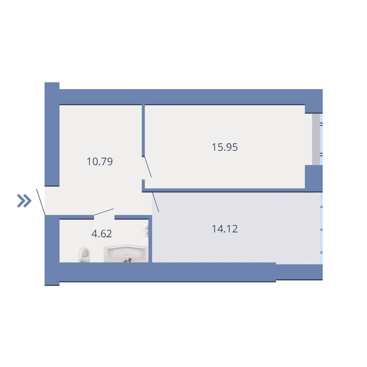 1-кімнатна 45.48 м² в ЖК Єсенін 2 від 14 000 грн/м², м. Ірпінь