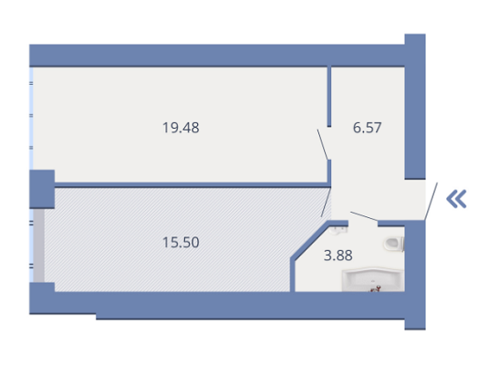 1-кімнатна 45.43 м² в ЖК Єсенін 2 від 14 000 грн/м², м. Ірпінь