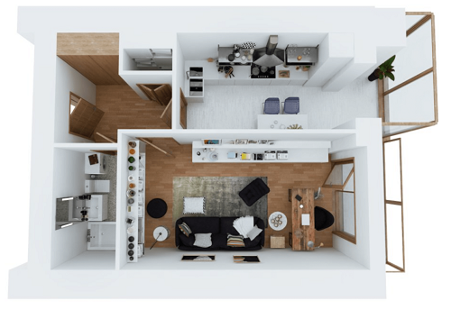 1-кімнатна 44.15 м² в ЖК Західна вежа від 14 700 грн/м², Львів
