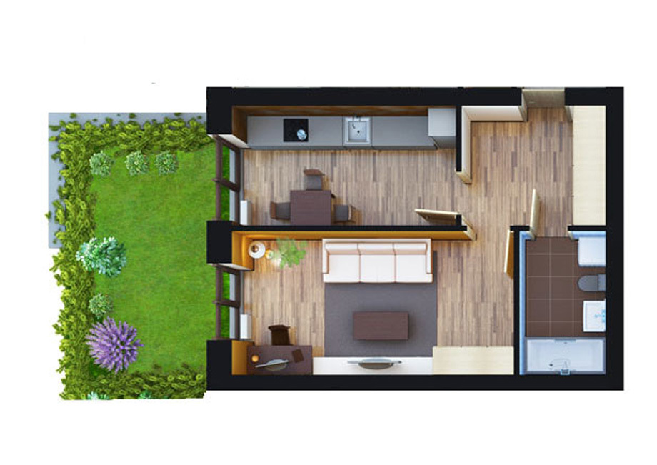 1-комнатная 42.03 м² в ЖК Липинка от 23 230 грн/м², Киев