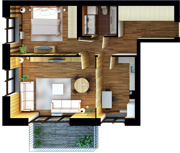 2-комнатная 67.94 м² в ЖК Липинка от 22 860 грн/м², Киев
