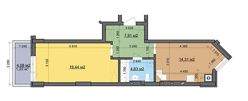 1-кімнатна 47.51 м² в ЖК Леви Міста від 17 000 грн/м², Львів