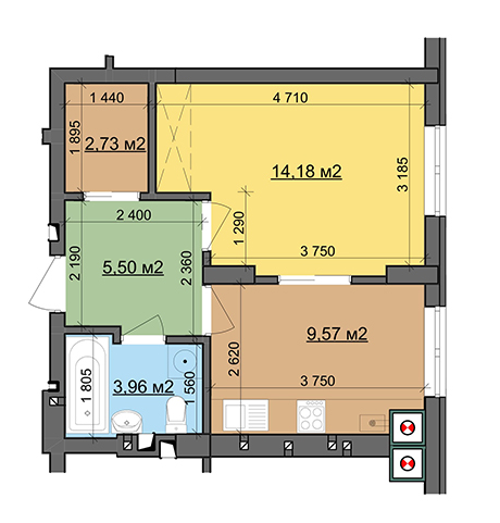 1-кімнатна 35.94 м² в ЖК Леви Міста від 17 000 грн/м², Львів