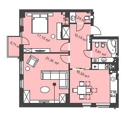 2-комнатная 74.12 м² в ЖК Manhattan от застройщика, Львов