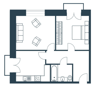 2-кімнатна 52.1 м² в ЖК Аврора від 11 500 грн/м², м. Буча