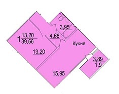 1-кімнатна 39.66 м² в ЖК Морський від 13 000 грн/м², м. Южне