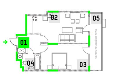 1-комнатная 60.58 м² в ЖК Jack House от 59 310 грн/м², Киев