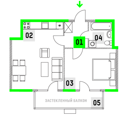 1-комнатная 53.96 м² в ЖК Jack House от 59 310 грн/м², Киев