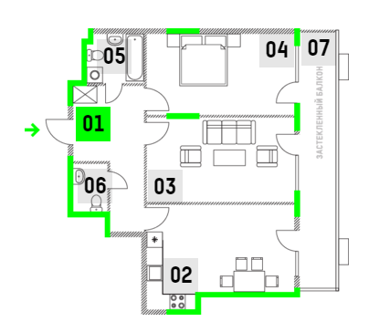 2-кімнатна 86.57 м² в ЖК Jack House від 51 990 грн/м², Київ