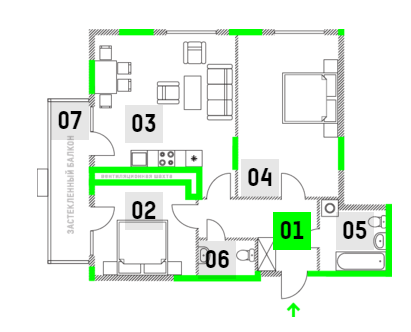 2-комнатная 81.59 м² в ЖК Jack House от 67 500 грн/м², Киев