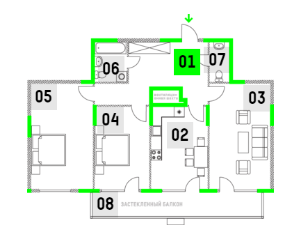 3-кімнатна 109.22 м² в ЖК Jack House від 52 720 грн/м², Київ