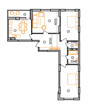 3-кімнатна 103.5 м² в ЖК на вул. Драгоманова, 38 від 21 600 грн/м², Київ