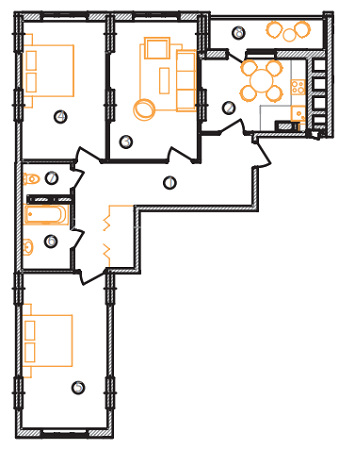 3-кімнатна 98.9 м² в ЖК на вул. Драгоманова, 38 від 21 600 грн/м², Київ