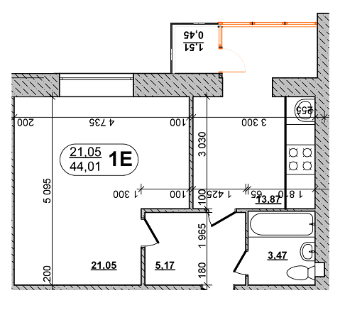 1-комнатная 44.01 м² в ЖК на ул. 600-летия от 16 500 грн/м², Винница