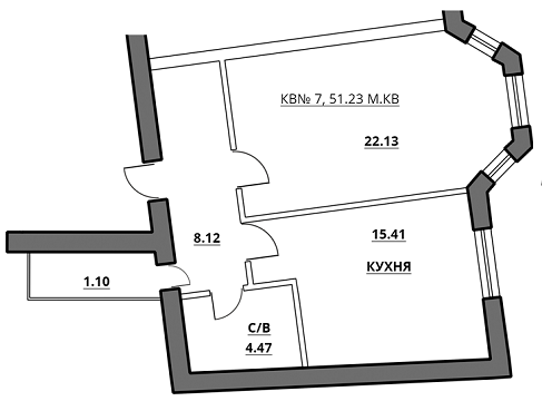 1-кімнатна 51.23 м² в ЖК на вул. Богдана Хмельницького, 27А від забудовника, Львів