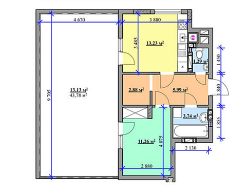 1-кімнатна 51.52 м² в ЖК на вул. Боднарська, 14-16 від забудовника, Львів