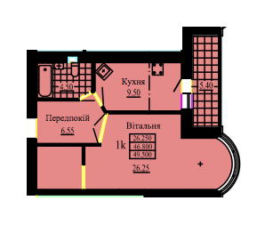 1-кімнатна 49.5 м² в ЖК на вул. Скоропадського, 14 від 8 800 грн/м², м. Трускавець