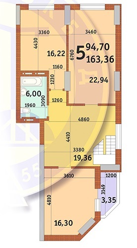 5+ кімнат 163.36 м² в ЖК Драгоманова від 19 515 грн/м², Київ