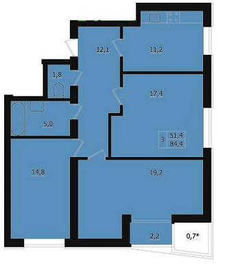 3-комнатная 84.4 м² в ЖК на вул. Івана Франко от 15 000 грн/м², г. Моршин