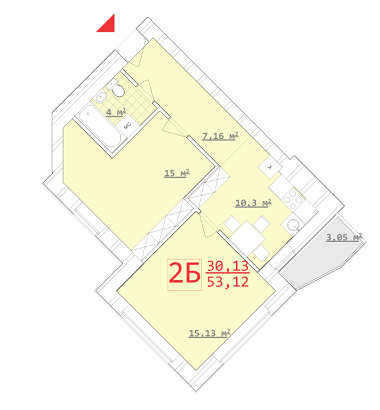 2-кімнатна 53.12 м² в ЖБК Новий дім на вул. Котлова від 13 500 грн/м², Харків