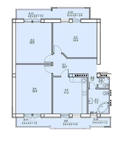 3-комнатная 113.5 м² в ЖК на ул. Ревуцкого, 12 от 35 380 грн/м², Львов
