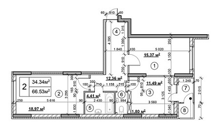 2-комнатная 66.53 м² в ЖК на ул. Соломенская, 20А от 27 200 грн/м², Киев