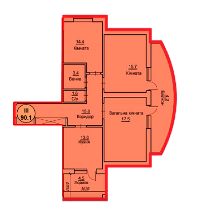 3-комнатная 90.1 м² в ЖК на вул. Чорновола, 22, 22А от 10 490 грн/м², г. Городок