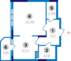 1-кімнатна 45.75 м² в ЖК НАШ будинок від забудовника, Київ